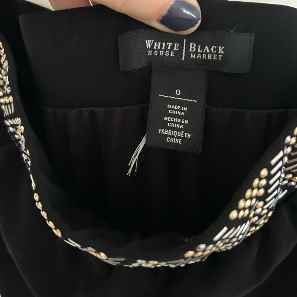 White House Black Market Black Strapless Jumpsuit - Picture 5 of 6
